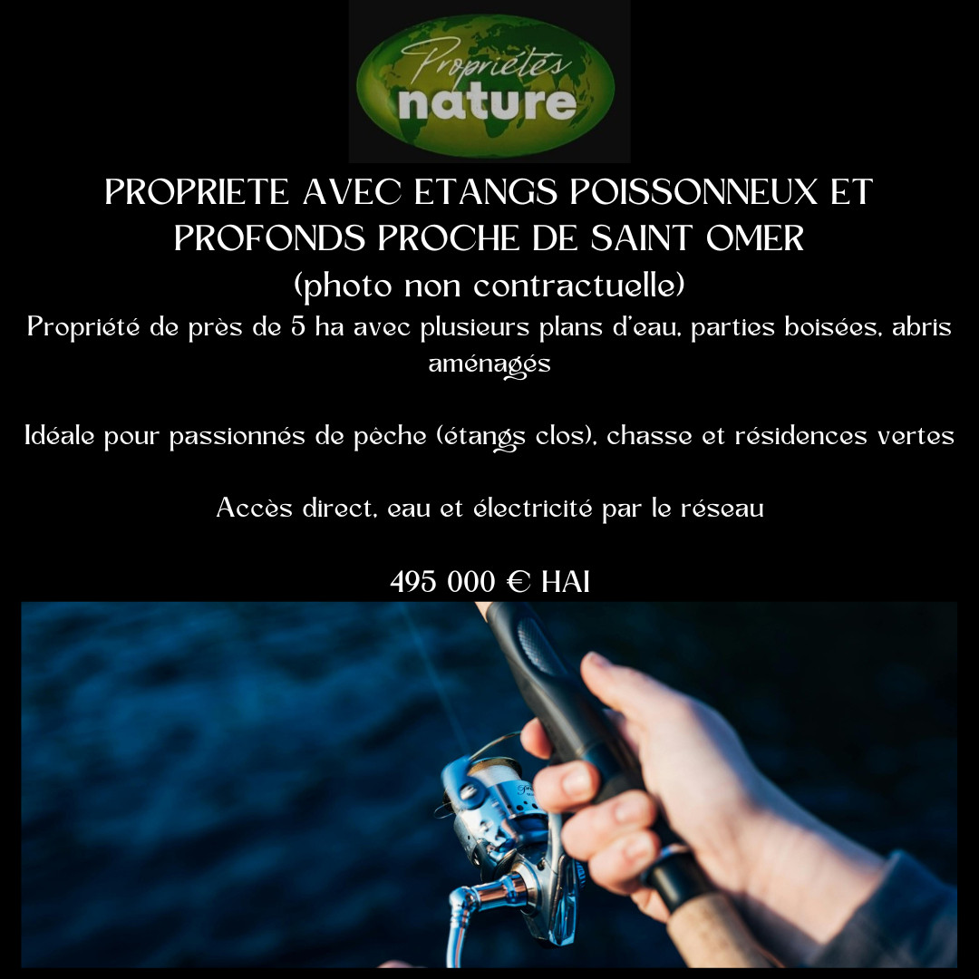 Propriete de 5 ha avec etangs profonds
