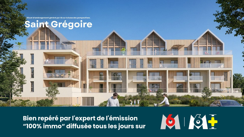 T2 NEUF 50,83 m² + TERRASSE SUD – ST GREGOIRE - Ventes appartement - Bretagne - photo 6