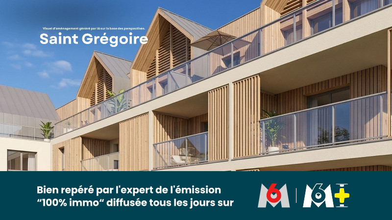 T2 NEUF 50,83 m² + TERRASSE SUD – ST GREGOIRE - Ventes appartement - Bretagne - photo 9