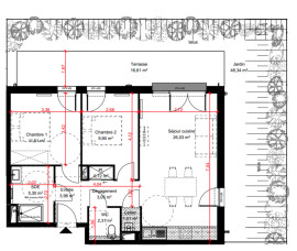 
                                                                                        Vente
                                                                                         Appartement 3 pièces