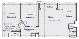 
                                                                                        Vente
                                                                                         Appartement 3 pièces