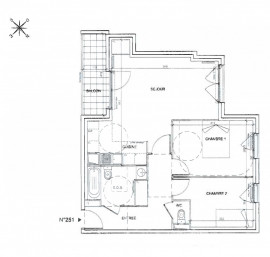 Vente
Appartement 3 pièces avec balcon - Cergy