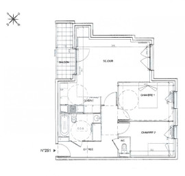 
                                                                                        Vente
                                                                                         Appartement 3 pièces avec balcon - Cergy