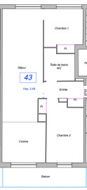 
                                                                                        Vente
                                                                                         Appartement 3 pièces avec balcon - Saint-Ouen