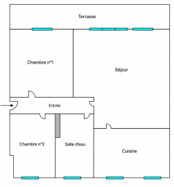 
                                                                                        Vente
                                                                                         Appartement 3 pièces avec terrasse - Dernier étage