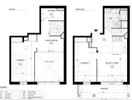 
                                                                                        Vente
                                                                                         Appartement 3 pièces en duplex avec terrasse