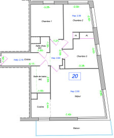 
                                                                                        Vente
                                                                                         Appartement 4 pièces avec balcon - Saint-Ouen