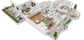 
                                                                                        Vente
                                                                                         Appartement 4 pièces avec deux terrasses