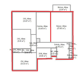 
                                                                                        Vente
                                                                                         Appartement 4 pièces vue sur la vierge
