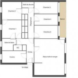 Vente
Appartement 7 pièces - 5 chambres - plein sud