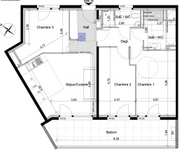 
                                                                                        Vente
                                                                                         Appartement  - Appartement  - 4 pièces  - 74.67 m²