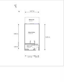 
                                                                                        Vente
                                                                                         Appartement  - Studio  - 18.49 m²