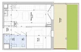 
                                                                                        Vente
                                                                                         Appartement T2 de 42m2 avec Terrasse