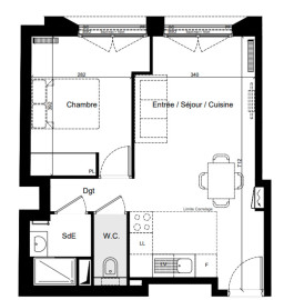 
                                                                                        Vente
                                                                                         Appartement T2 idéalement placé dans le 13ème