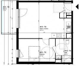 
                                                                                        Location
                                                                                         Appartement T2 neuf avec chambre et balcon
