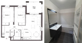 
                                                                                        Location
                                                                                         Appartement T3 avec loggia de 9m2 arrêt T10 NOVEOS