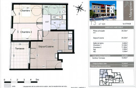 
                                                                                        Vente
                                                                                         Appartement T3 terrasse et parking – Pérols Centre