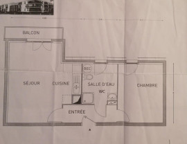 
                                                                                        Location
                                                                                         Beau 2P meublé 45m² avec balcon et parking