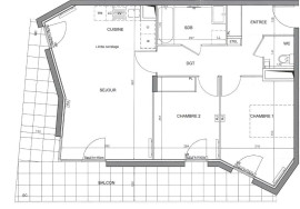 
                                                                                        Location
                                                                                         Beau 3P 68m² neuf avec grand balcon 22m²