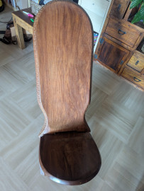 
                                                                                        Meuble
                                                                                         Chaise basse africaine design en bois massif