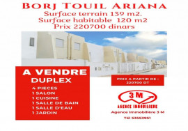 
                                                                        Vente
                                                                         Duplex Borj Touil 3M643