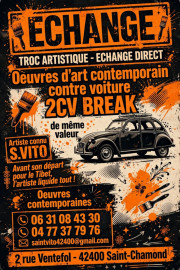 
                                                                                        Vente
                                                                                         Echange Oeuvres d'art contre voiture 2cv breck