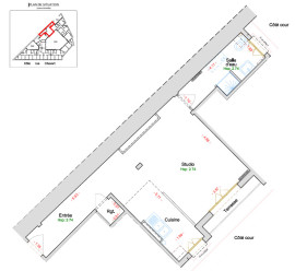 
                                                                                        Vente
                                                                                         GRAND STUDIO SUR COUR