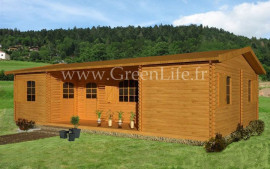 
                                                                                        Vente
                                                                                         MAISON BOIS KIT GreenLife© 91m2 3ch. pret à monter