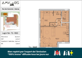 
                                                                                        Vente
                                                                                         MAISON  EN DUPLEX-2 CHAMBRES-TERRASSE-2 PLACES DE STATIONNEMENT-BOX