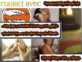 
                                                                                        Travaux, bricolage, jardinage
                                                                                         massage naturiste