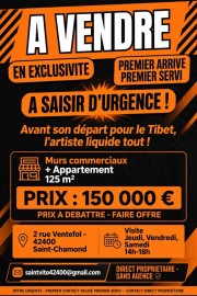 
                                                                                        Vente
                                                                                         murs commerciaux +appart