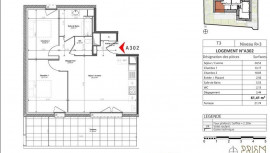 
                                                                                        Vente
                                                                                         NEUF  T3 61 m² + TERRASSE 21 M²  NOYAL CHATILLON