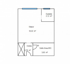 Vente
NICE - Californie - Studio à 50 m de la plage et de la Promenade des Anglais