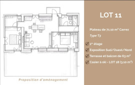 
                                                                                        Vente
                                                                                         Pelvoux : T3 à aménager avec terrasse de 60m²