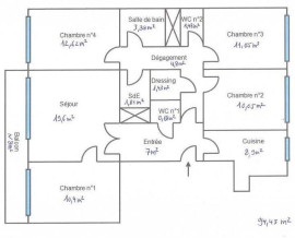 
                                                                                        Vente
                                                                                         Quartier Petit Ivry - Résidence privée - 5p Balcon