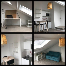 
                                                                                        Location
                                                                                         Studio 17 m²  (27m² mansardé) proche parc jb lebas