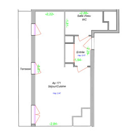
                                                                                        Vente
                                                                                         Studio avec terrasse - Cergy