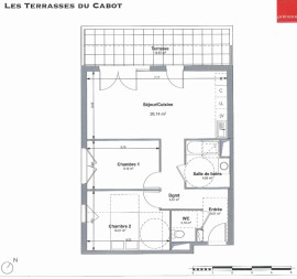 
                                                                                        Vente
                                                                                         T3 dernier etage avec terrasse et box