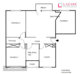
                                                                                        Colocation
                                                                                         1 CHAMBRE ( n° 1) A LOUER EN COLOCATION