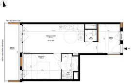 
                                                                                        Location
                                                                                         2/3p de 49m2 calme et lumineux, neuf, terrasse