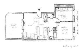 
                                                                                        Location
                                                                                         3 pièces terrasse - Paris 17 Epinettes 2 ch. 45m²