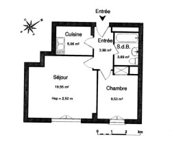 
                                                                                        Location
                                                                                         Appartement 2 pièces
