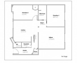 Vente
Appartement 3 pièces.