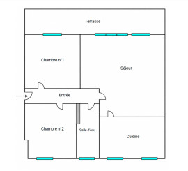 
                                                                                        Vente
                                                                                         Appartement 3 pièces avec terrasse - Dernier étage