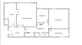 Vente
Appartement 3p de 69 m² avec terrrasse 8 m²