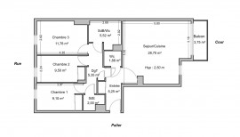 Vente
Appartement 4 pièces avec balcon plein Sud !