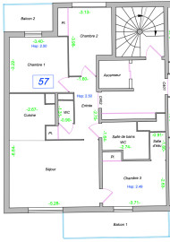 
                                                                                        Vente
                                                                                         Appartement 4 pièces avec balcon  - Saint-Ouen