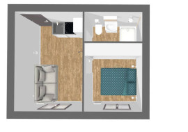 
                                                                                        Location
                                                                                         Appartement meublé 24 m² - 2 pièces - 1 chambre