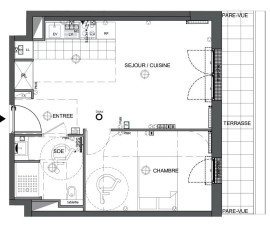 
                                                                                        Vente
                                                                                         Appartement T2 de 43,54 à Bois Colombes