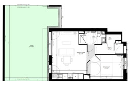 
                                                                                        Vente
                                                                                         Appartement T2 de 43m2 à Ivry avec jardin
